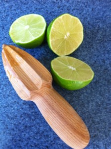 Lime with OXO wooden reamer