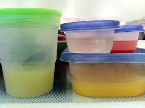 Assorted juices and simple syrups