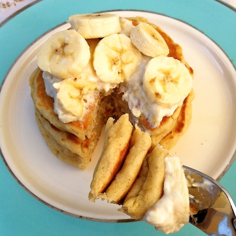 Roasted Bananas Foster Pancakes