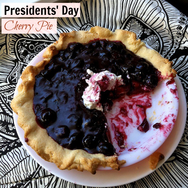 Easy as pie! A surprise ingredient in this PRESIDENTS DAY CHERRY PIE | @tspcurry