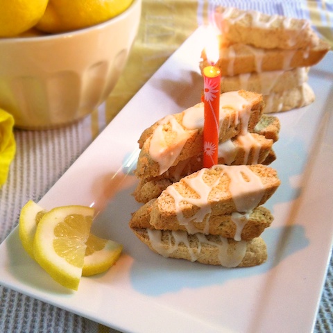 Iced Lemon Biscotti Bites for The Recipe ReDux 1st birthday