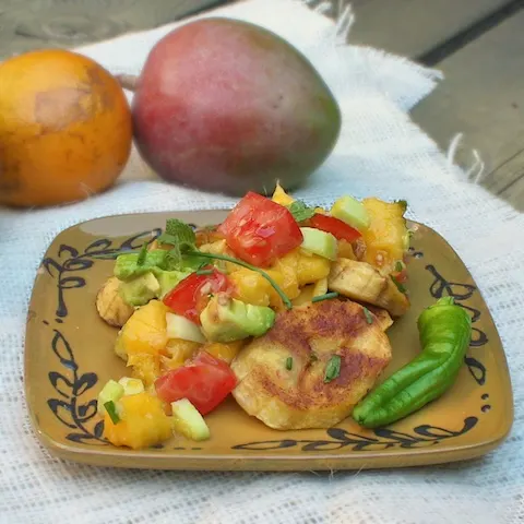 Mango Salsa & Fried Plantains
