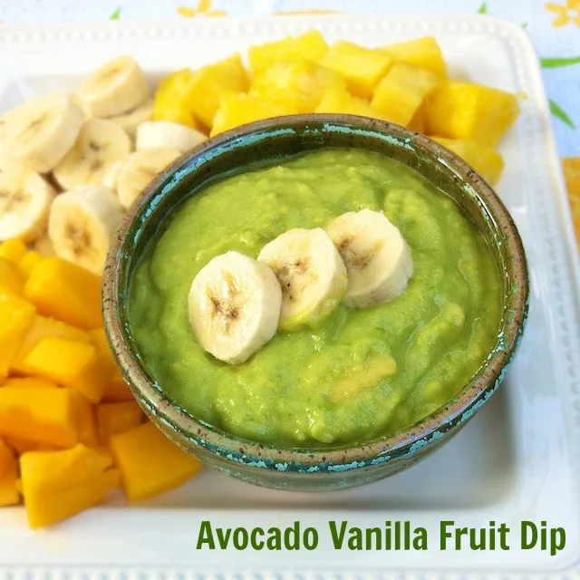 Avocado Vanilla Fruit Dip | Teaspoonofspice.com