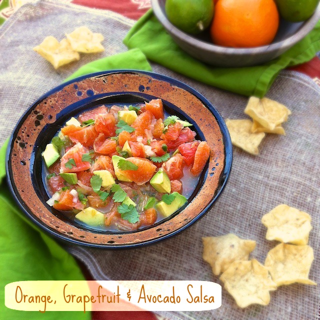 Orange, Grapefruit & Avocado Salsa | Teaspoonofspice.com
