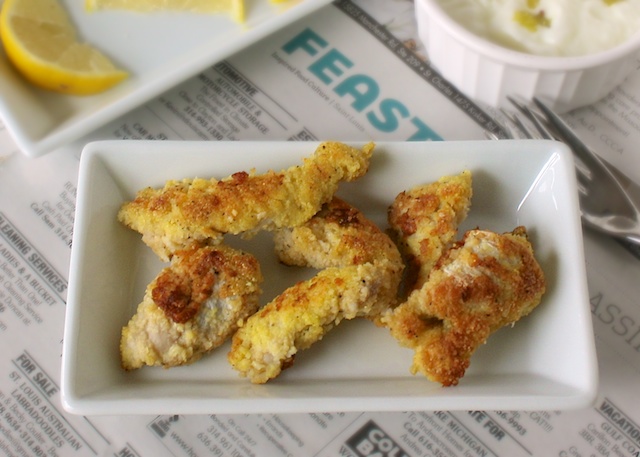 Cornmeal Crusted Fish Sticks | Teaspoonofspice.com