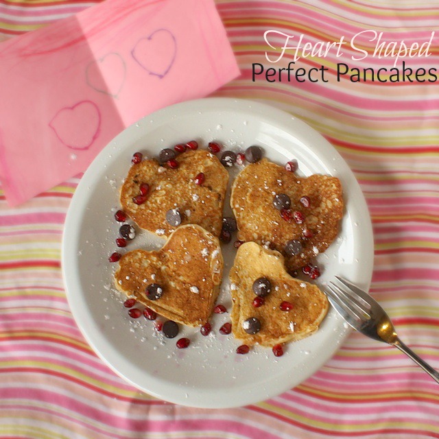 Heart Shaped Perfect Pancakes | Teaspoonofspice.com