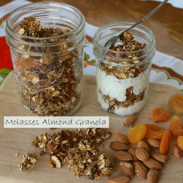 Molasses Almond Granola | Teaspoonofspice.com