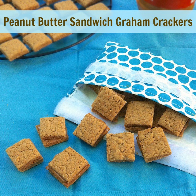 Peanut Butter Sandwich Graham Crackers | Teaspoonofspice.com