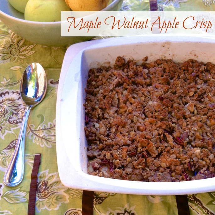 Maple Walnut Apple Crisp | Teaspoonofspice.com