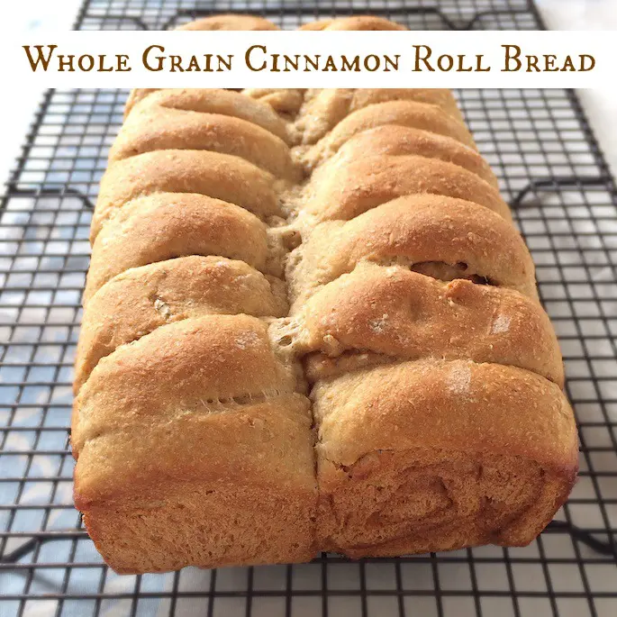 Whole Grain Cinnamon Roll Bread pin