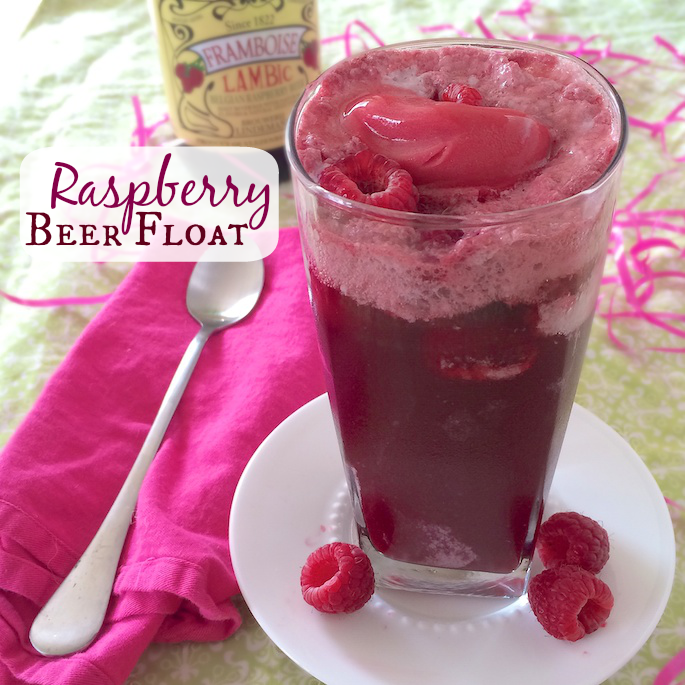 Raspberry Beer Float | Teaspoonofspice.com