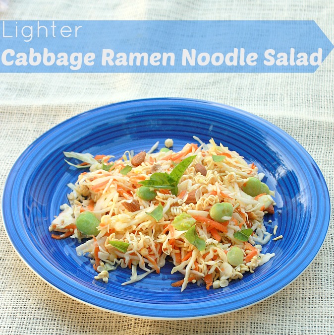 Lighter Cabbage Ramen Noodle Salad | TeaspoonOfSpice.com