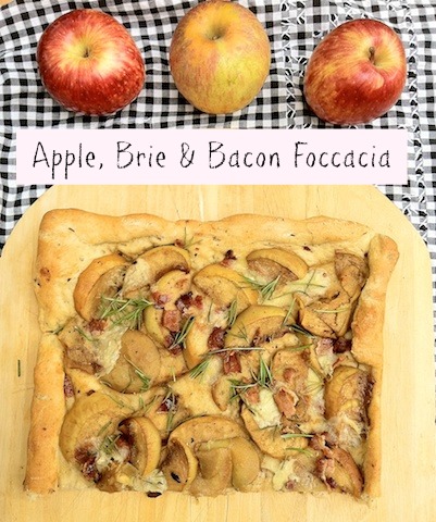Apple brie bacon pizza