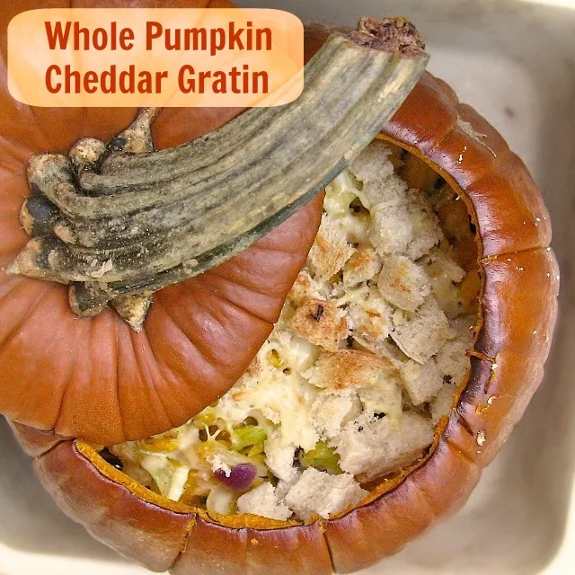 How to cook a pumpkin whole | Whole Pumpkin Cheddar Gratin #HealthyKitchenHacks
