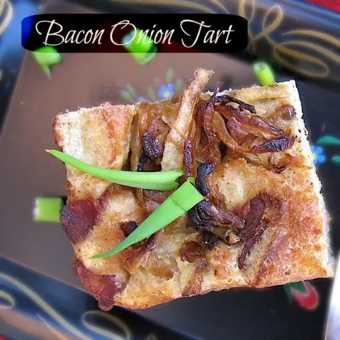 Bacon Onion Tart: Easiest elegant appetizer ever