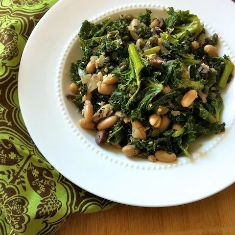 Sicilian Kale with Tuna, Capers, Cannellini Beans