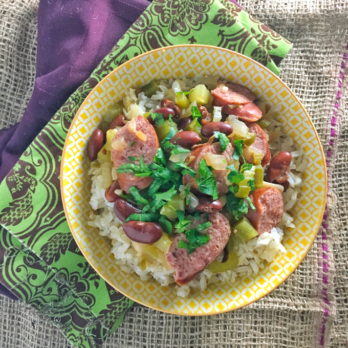 Here's a healthier upgrade to the classic New Orleans recipe: Red Beans and Brown Rice! - recipe at Teaspoonofspice.com