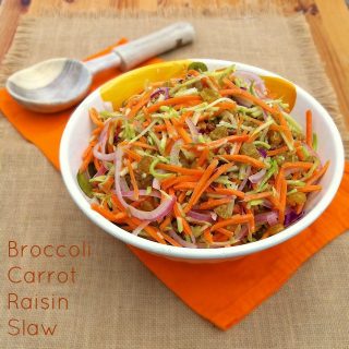 Broccoli Carrot Raisin Slaw | Teaspoonofspice.com