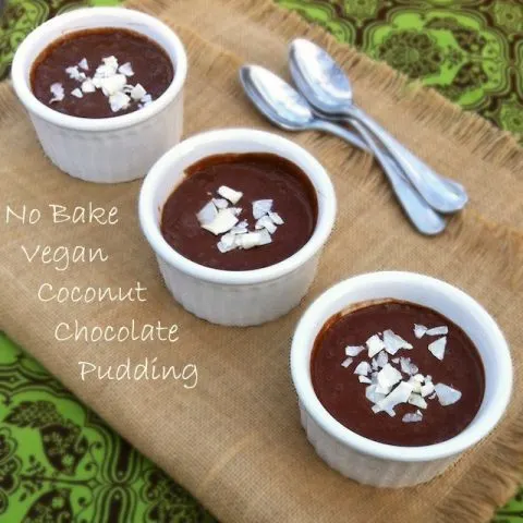 No Bake Vegan Coconut Chocolate Pudding