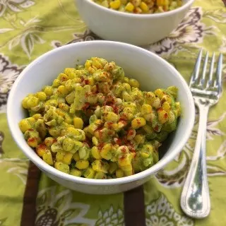 Corn Avocado Salad with Honey Lime Vinaigrette | TeaspoonofSpice.com