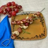 Grilled Grape & Rosemary Chicken Kabobs | Teaspoonofspice.com