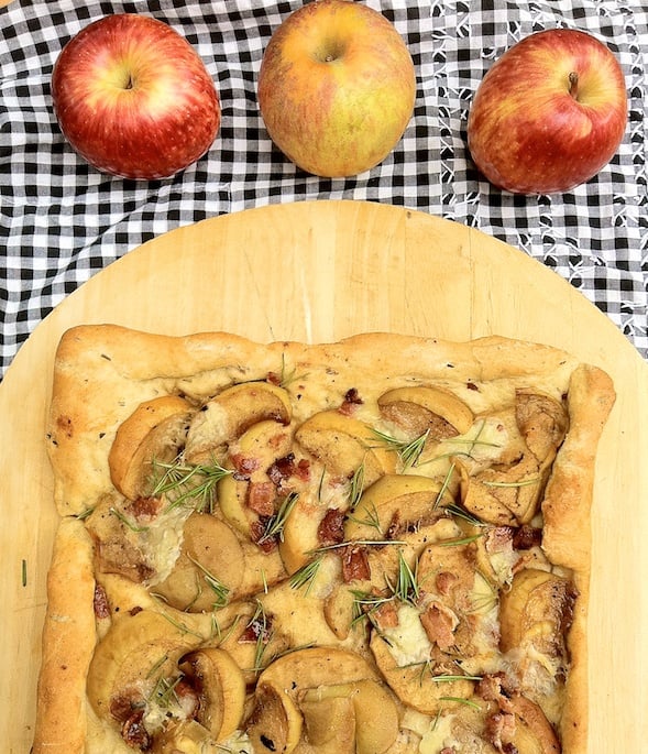 Apple Brie & Bacon Foccacia | Teaspoonofspice.com