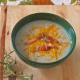 Healthy Loaded Baked Potato Soup | Teaspoonofspice.com