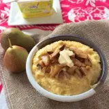 Breakfast Polenta with Cinnamon Pears | Teaspoonofspice.com