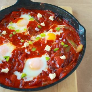 Skillet Eggs in Tomato Sauce | Teaspoonofspice.com