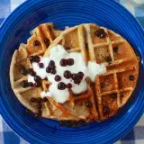 Wild Blueberry Oatmeal Waffles | Teaspoonofspice.com