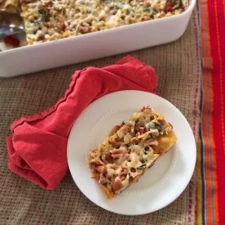 Roasted Vegetable Enchilada Bake | www.teaspooncomm.com/teaspoonofspice/