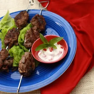 Grilled Mushroom & Beef Kofta | TeaspoonOfSpice.com