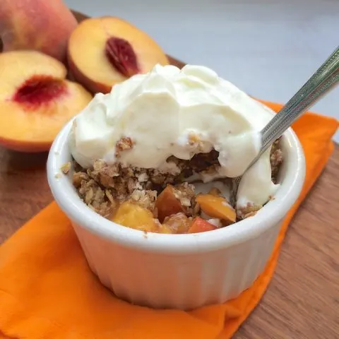 Breakfast Peach Crisp For One | The Recipe ReDux