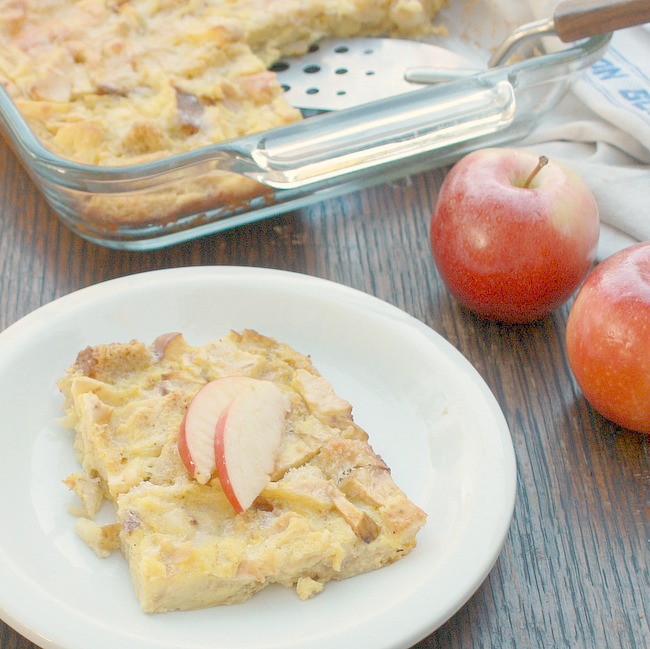 Apple Cheddar Bread Pudding Bites | TeaspoonOfSpice.com