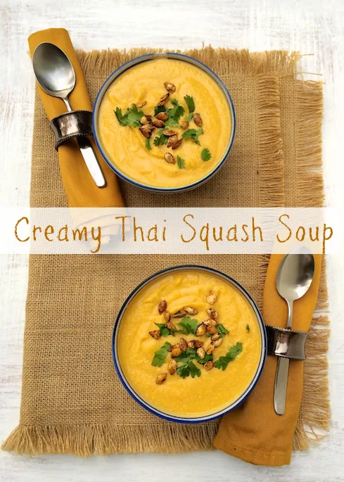 Creamy Thai Squash Soup | Teaspoonofspice.com