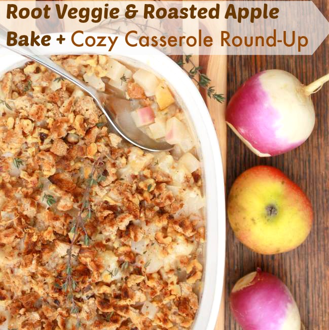 Root Veggie & Roasted Apple Bake | TeaspoonOfSpice.com