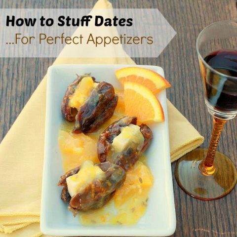 How to Stuff Dates: Cheddar Stuffed Dates with Orange Fennel Sauce