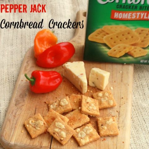 Pepper Jack Cornbread Crackers