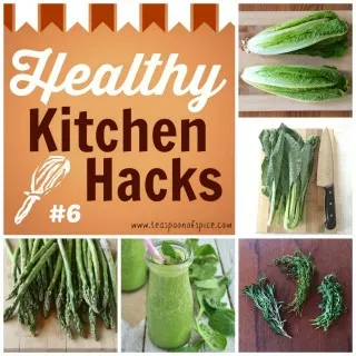 #HealthyKitchenHacks: How to Keep Lettuce Crisp, How to Quickly Cut Hearty Greens, Keep Asparagus Fresher Longer, What To Do With Leftover Herbs, All Natural Shamrock Shake via @tspbasil @teaspoonofspice