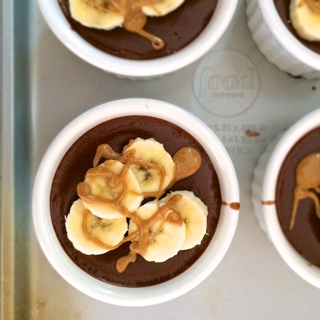 Peanut Butter & Banana Chocolate Pudding Cups | Teaspoonofspice.com