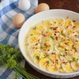 Baked Cheesy Eggs |TeaspoonOfSpice.com