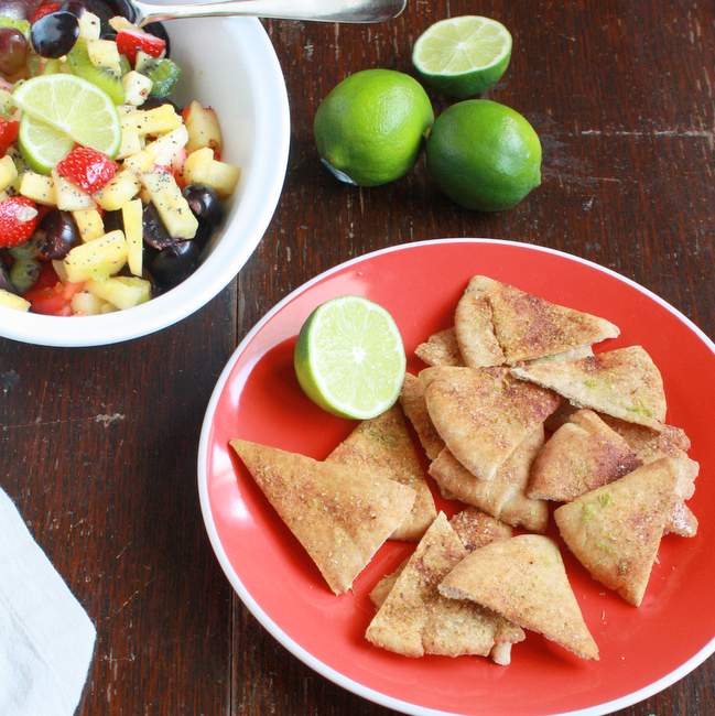 Lime Chili Chips and Fruit Salsa | The Recipe ReDux