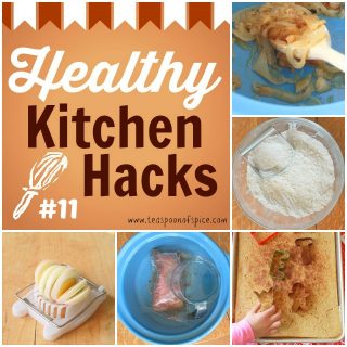 #HealthyKitchenHacks: Easy Way to Caramelize Onions, Thaw Frozen Meat in 20 Minutes, Alternate Uses for Egg Slicer, Homemade Whole Wheat Bisquick Mix, No Flip Oven Pancakes via teaspsoonofspice.com