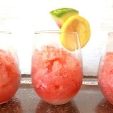 Easy to make summer time dessert: Watermelon Lemonade Slushies @tspbasil Teaspoonofspice.com