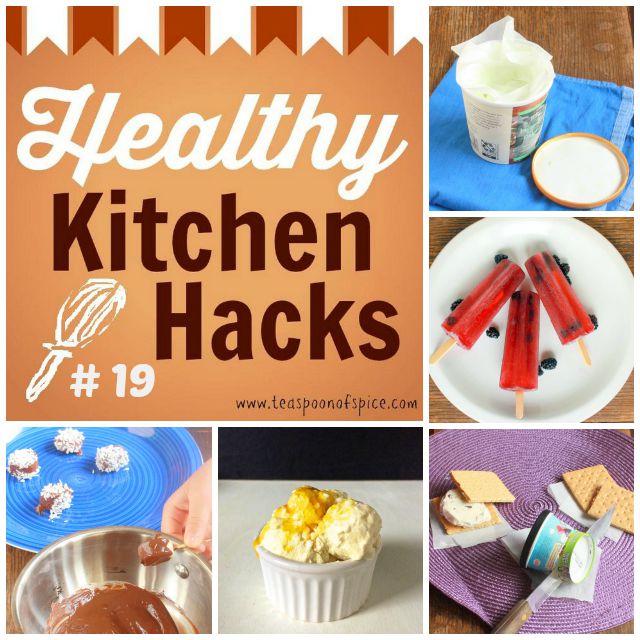 #HealthyKitchenHacks: How to prevent freezer burn on ice cream, What to do with leftover wine, how to portion control ice cream sandwiches, how to make ice cream without an Ice cream maker, mess free chocolate dipping