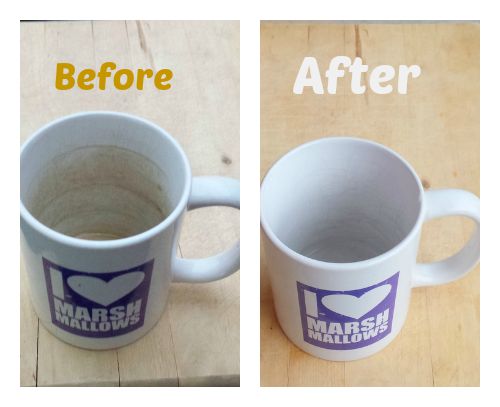 #HealthyKitchenHacks - How to clean stained coffee tea cups
