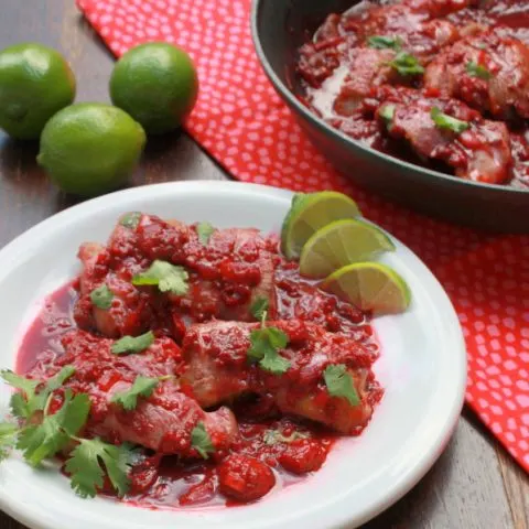 Raspberry Chipotle Chicken with Lime + A Raspberry Farm Tour