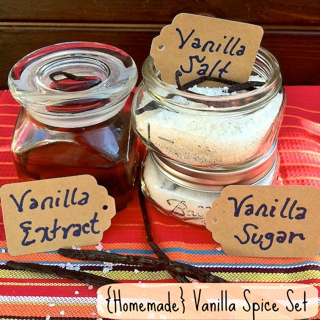 Healthy Kitchen Hacks - Vanilla Bean Spice Set (Homemade Vanilla Extract, Vanilla Sugar and Vanilla Salt)