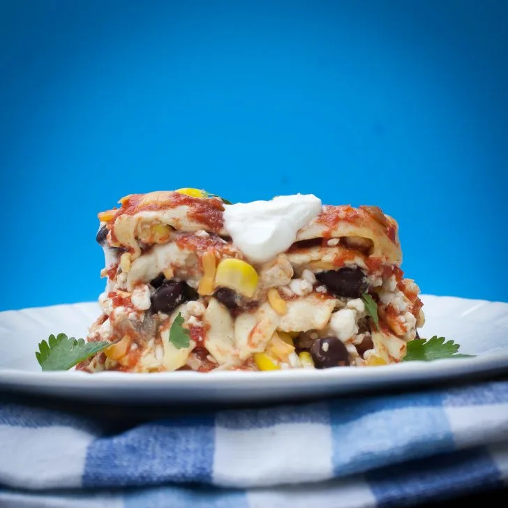 Slow Cooker Mexican Lasagna with Chicken