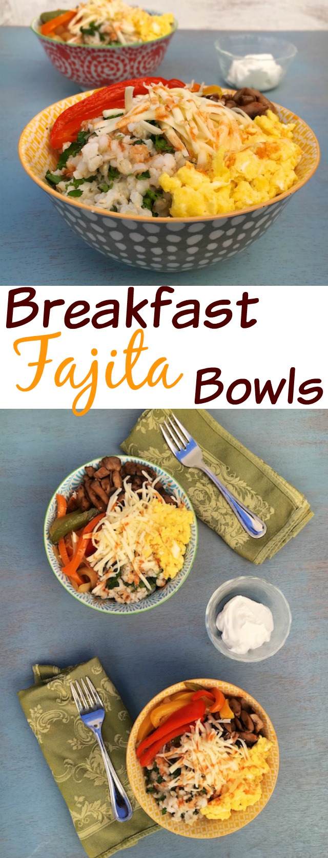Wake up your morning routine with a protein-packed Breakfast Fajita Bowl featuring Real California milk products #sponsored @tspbasil